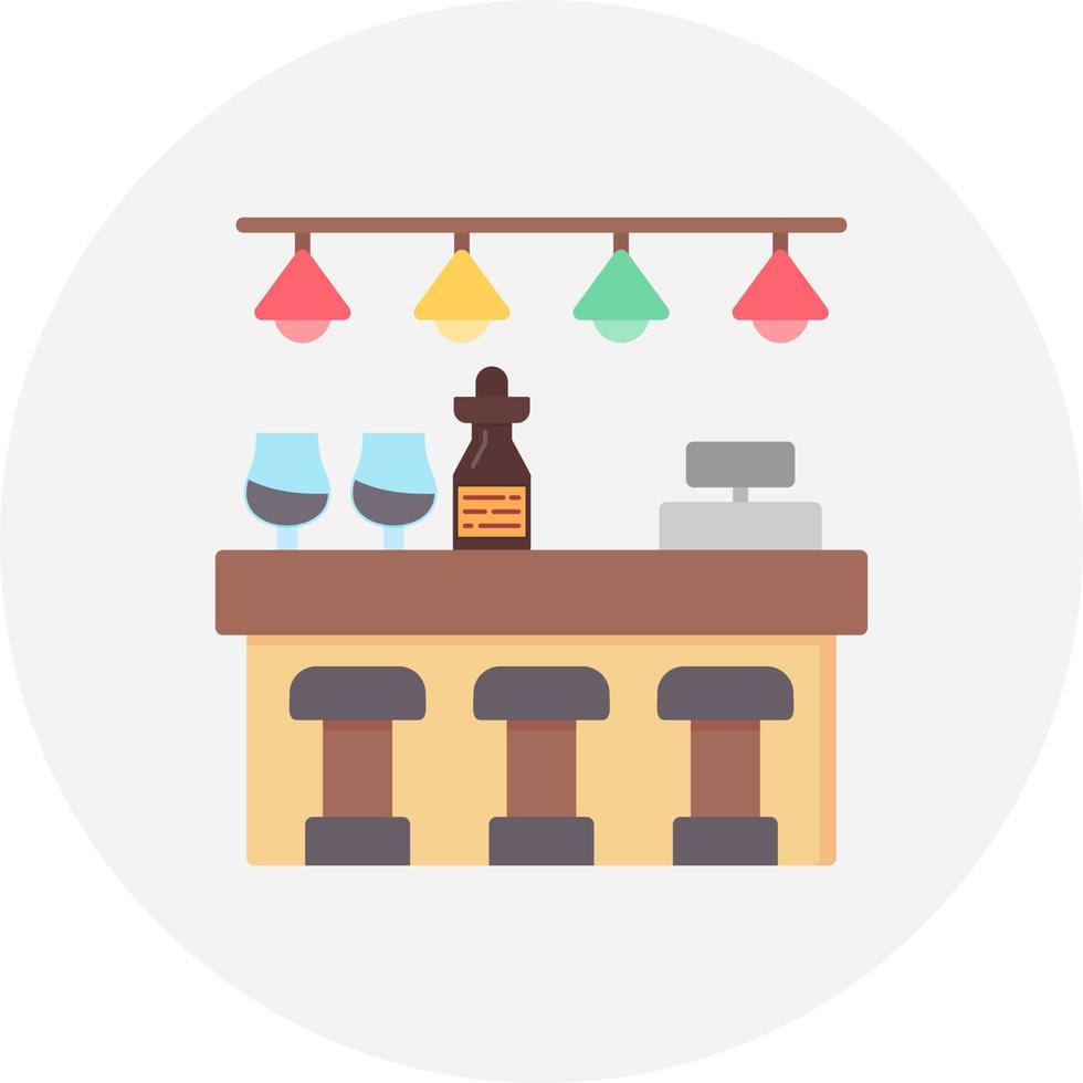 Bar Counter Creative Icon Design vector