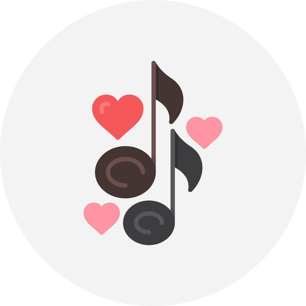 diseño de icono creativo de canción de amor vector