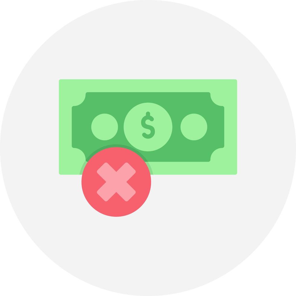 No Money Creative Icon Design vector