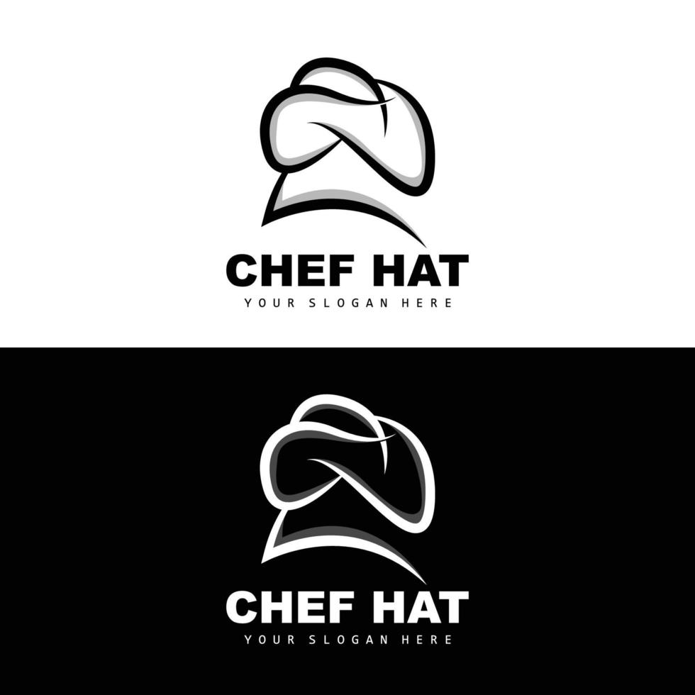 logotipo de sombrero de chef, vector de chef de restaurante, diseño para restaurante, catering, charcutería, panadería