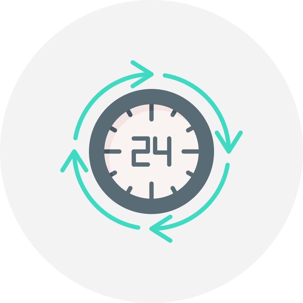 24 Hours Creative Icon Design vector