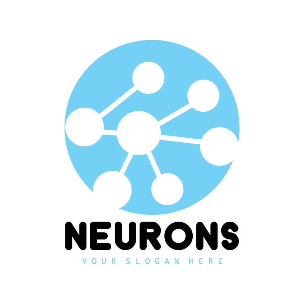 Neuron Logo, Molecule Logo Design, Vector AND, Template Illustration