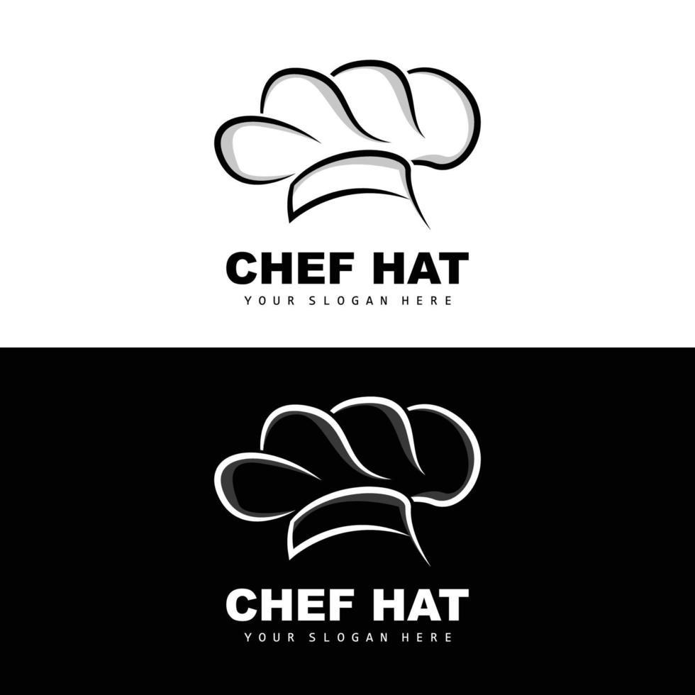 logotipo de sombrero de chef, vector de chef de restaurante, diseño para restaurante, catering, charcutería, panadería