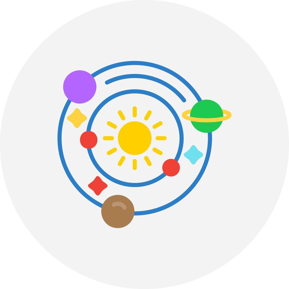 Solar System Creative Icon Design vector