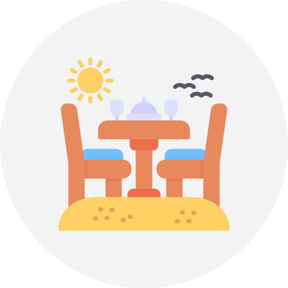 Dining Table Creative Icon Design vector