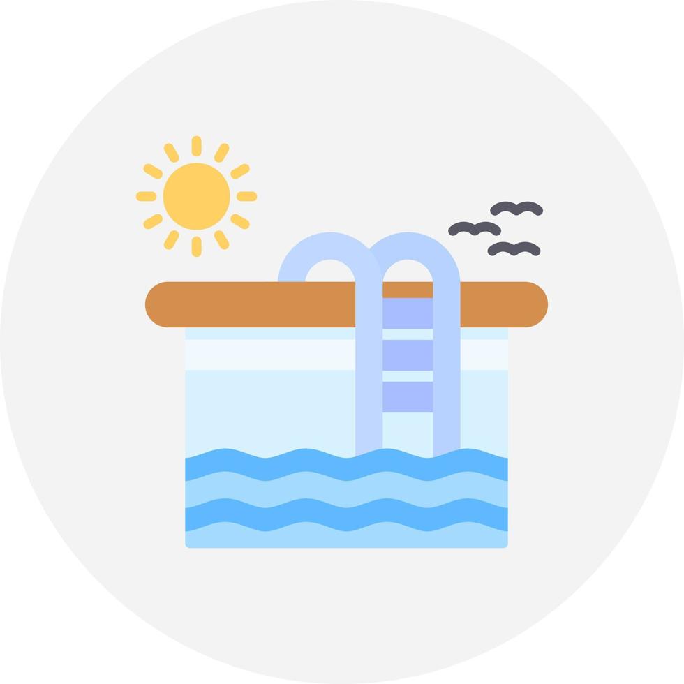 Swimming Pool Creative Icon Design vector