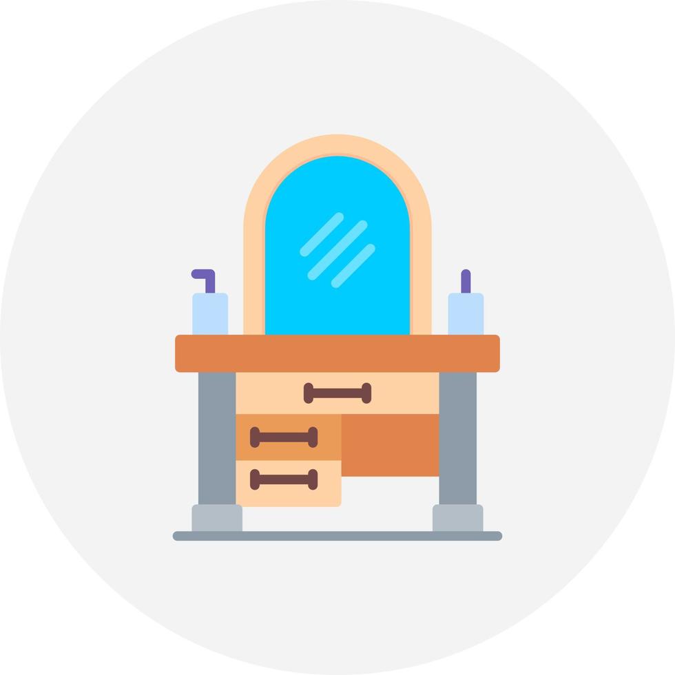 Dressing Table Creative Icon Design vector