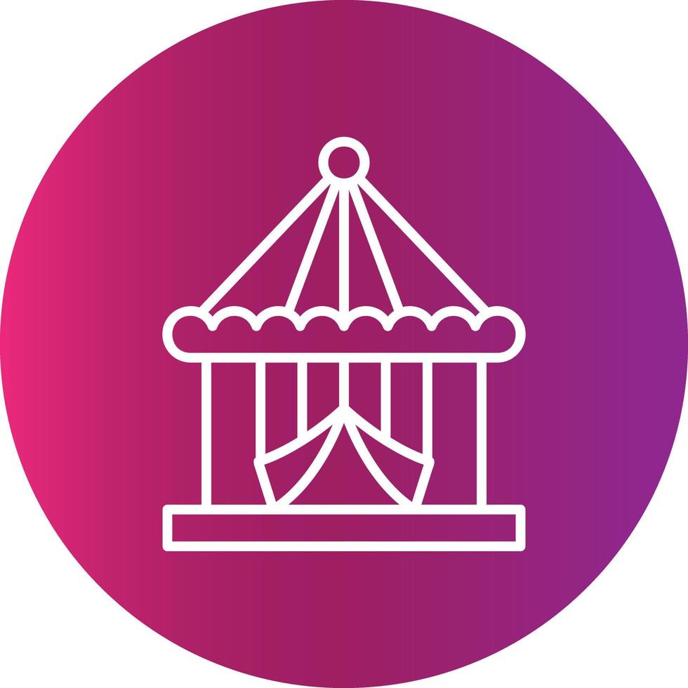 Circus Tent Creative Icon Design vector