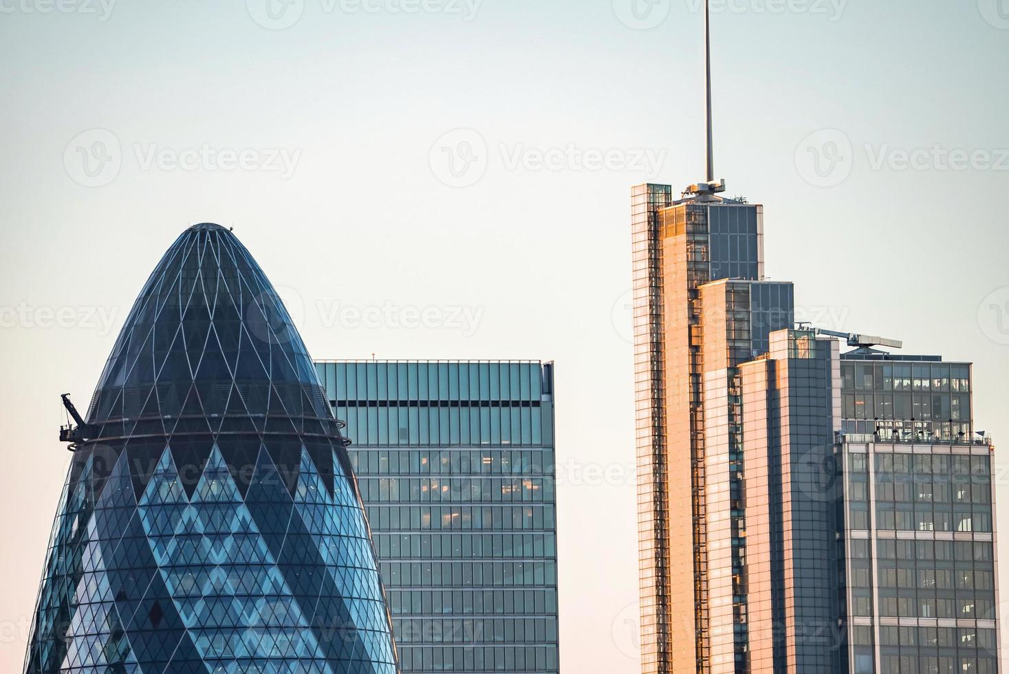 This panoramic view of the City Square Mile financial district of London. photo