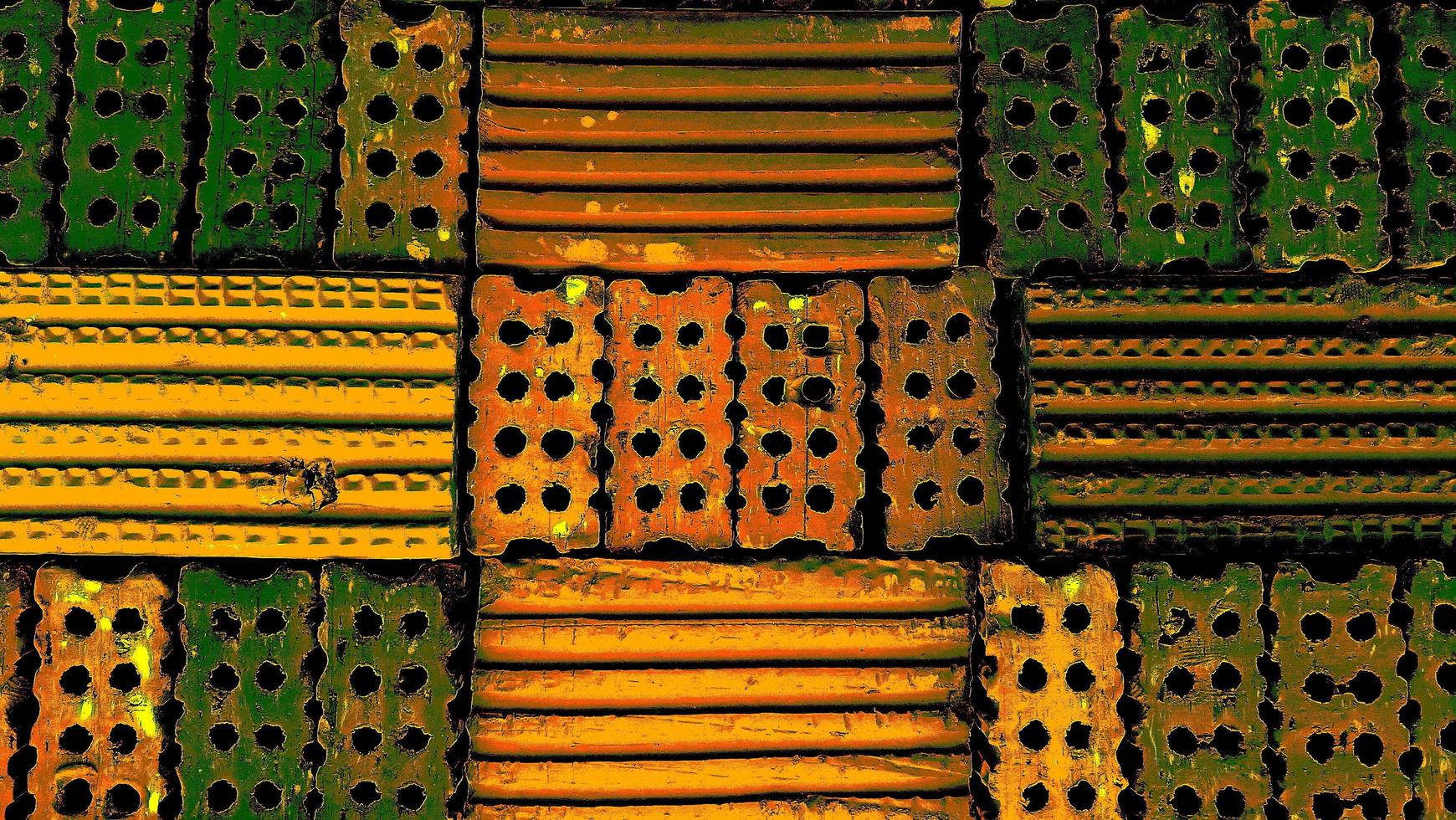 Background of patterned texture of bricks. photo