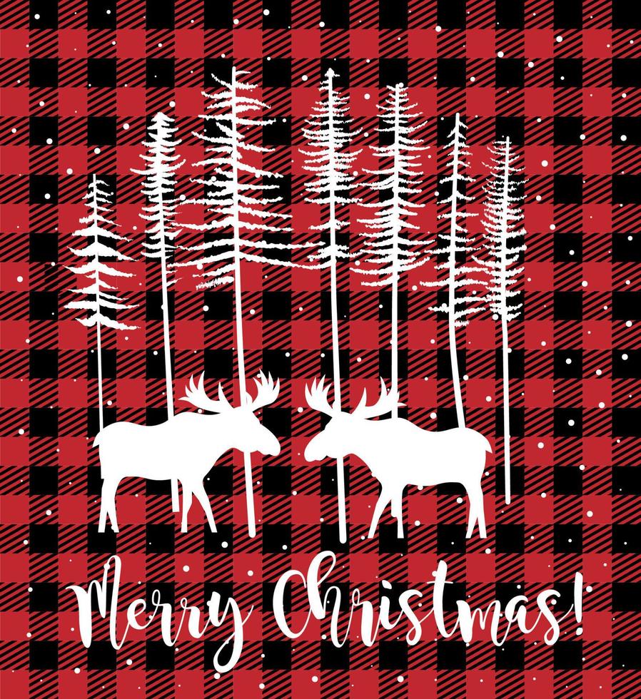 patrón de navidad y año nuevo en buffalo plaid. fondo festivo para diseño e impresión vector