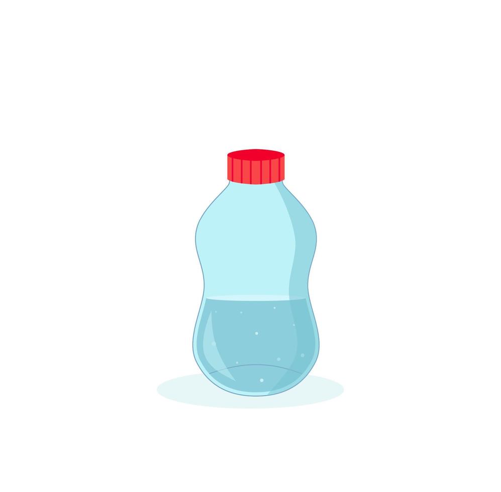 botella de agua. beber abundante agua. estilo de dibujos animados vector