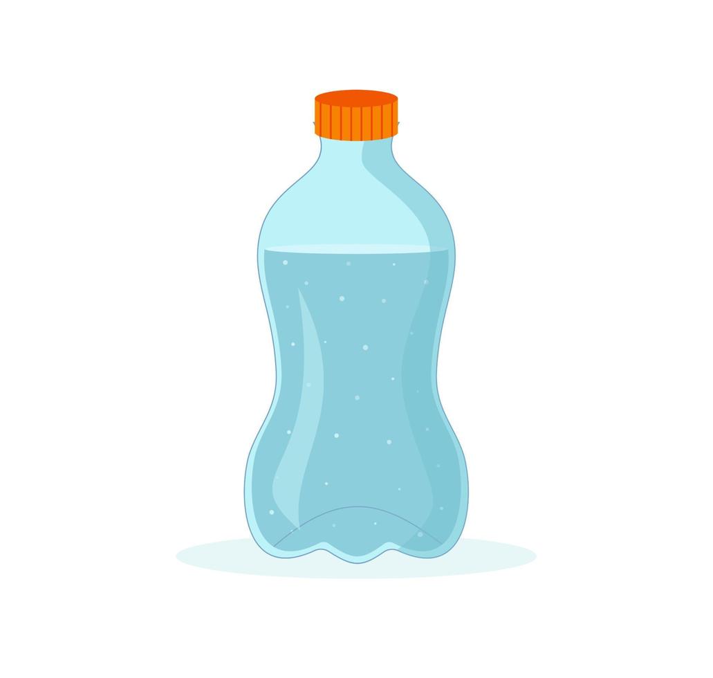 botella de agua. beber abundante agua. estilo de dibujos animados vector