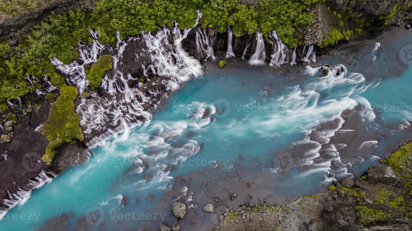 Hraunfossar Waterfalls in the Highlands of Iceland photo