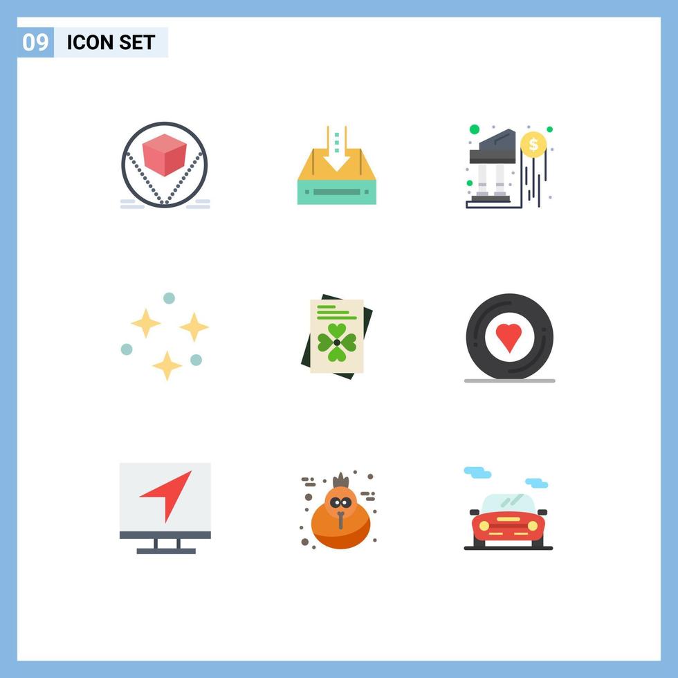 Stock Vector Icon Pack of 9 Line Signs and Symbols for stars sky empty nature investment Editable Vector Design Elements