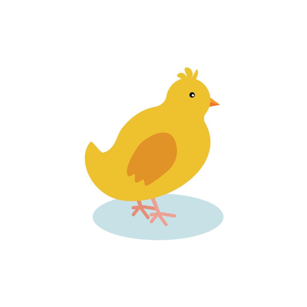 icono de pollo estilo plano sobre fondo blanco vector