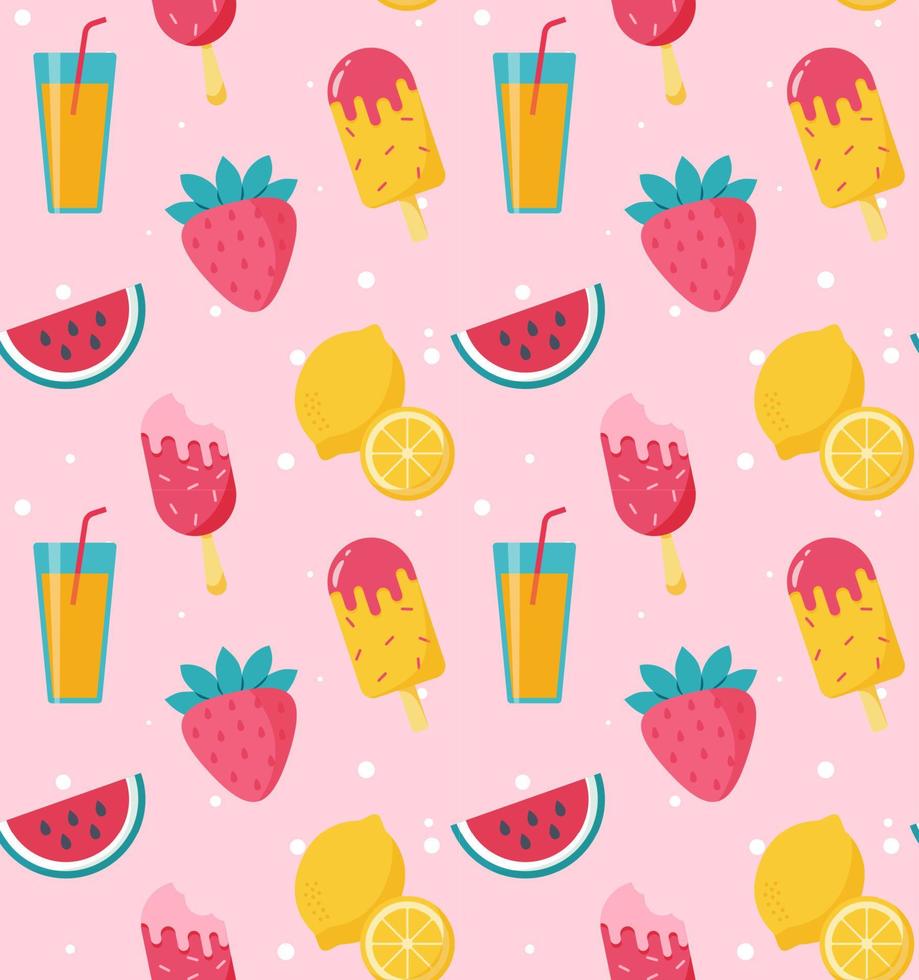 Seamless colorful summer beach pattern vector