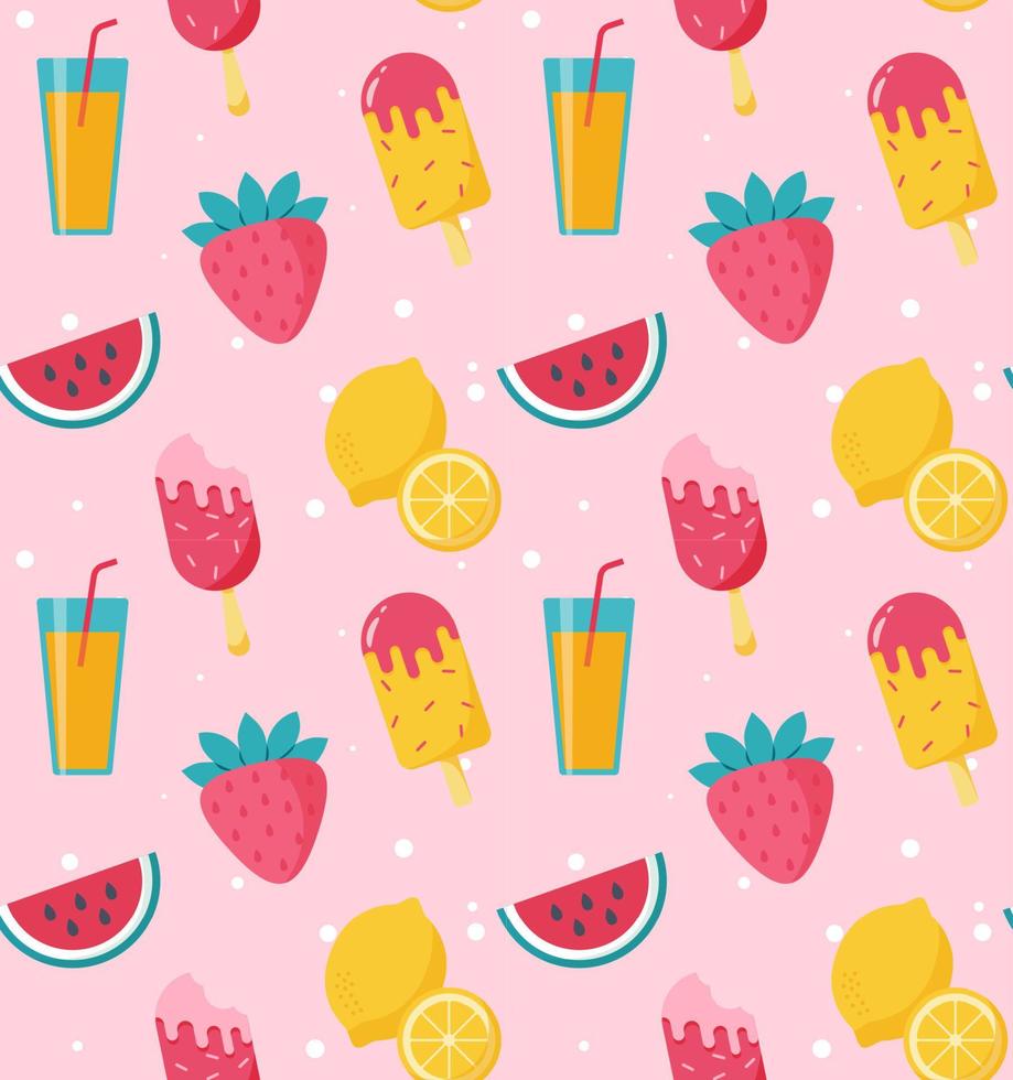 Seamless colorful summer beach pattern vector