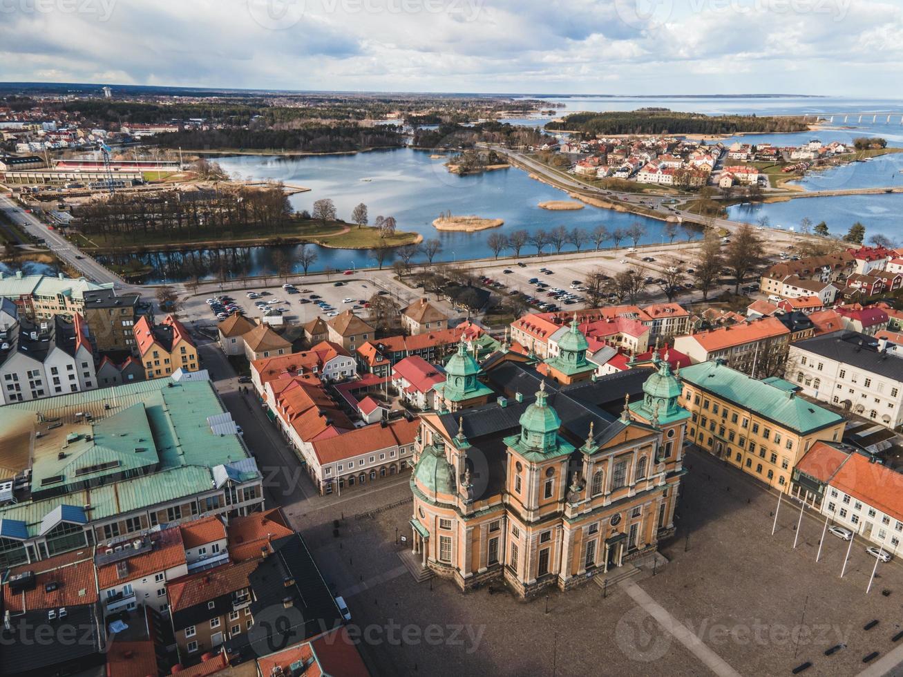 catedral de kalmar vista en smaland, suecia foto