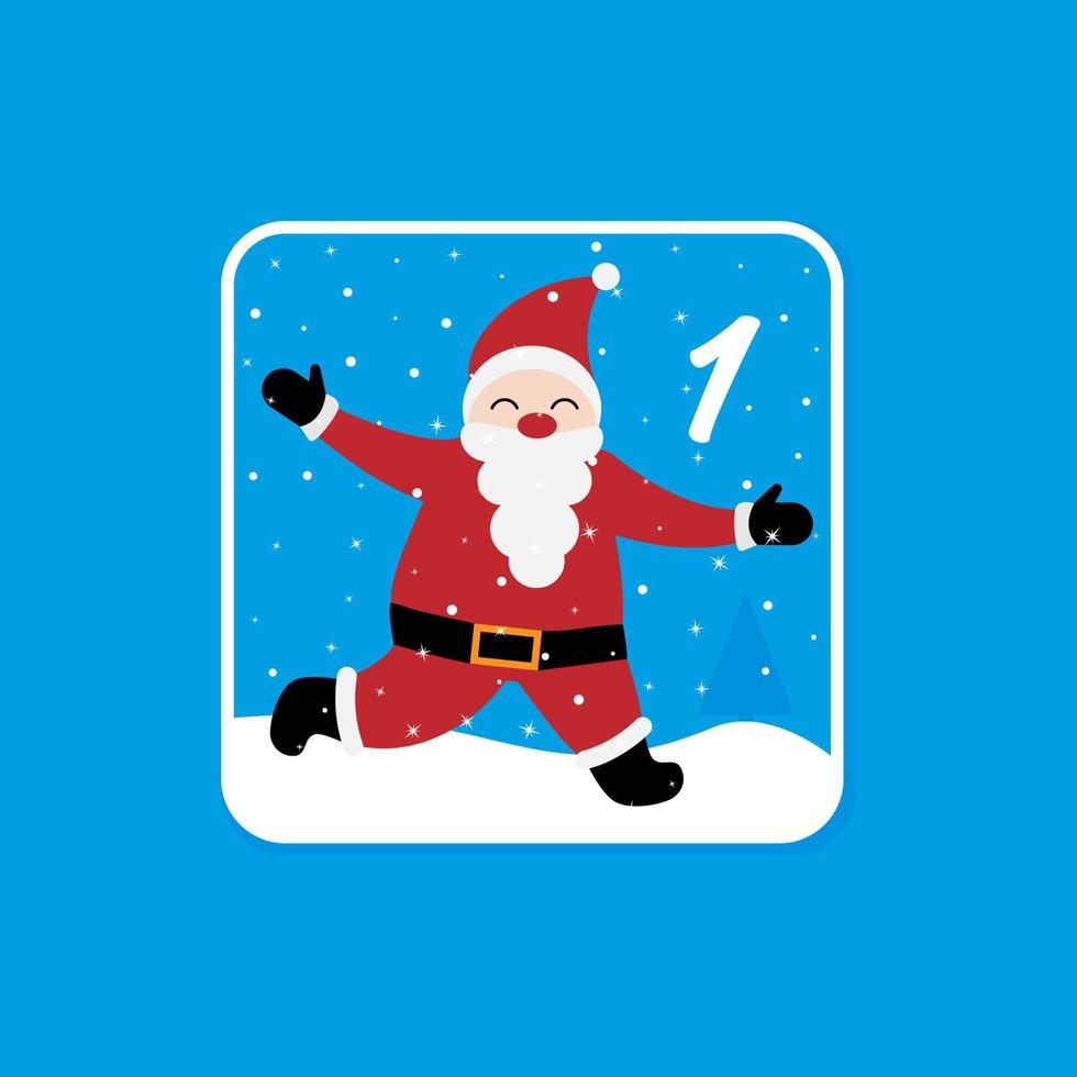 Advent calendar. Christmas holiday celebration cards for countdown