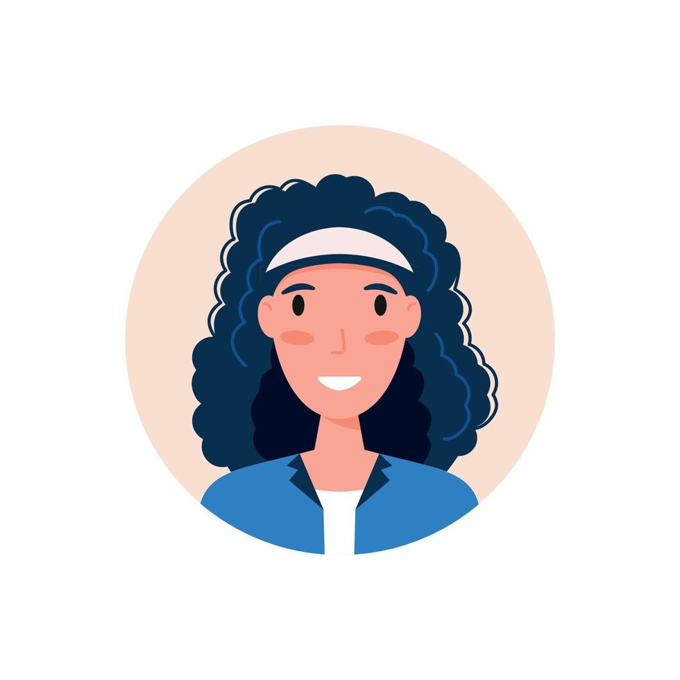 mujer avatar. personajes de personas de diseño plano. ilustración vectorial eps 10 vector