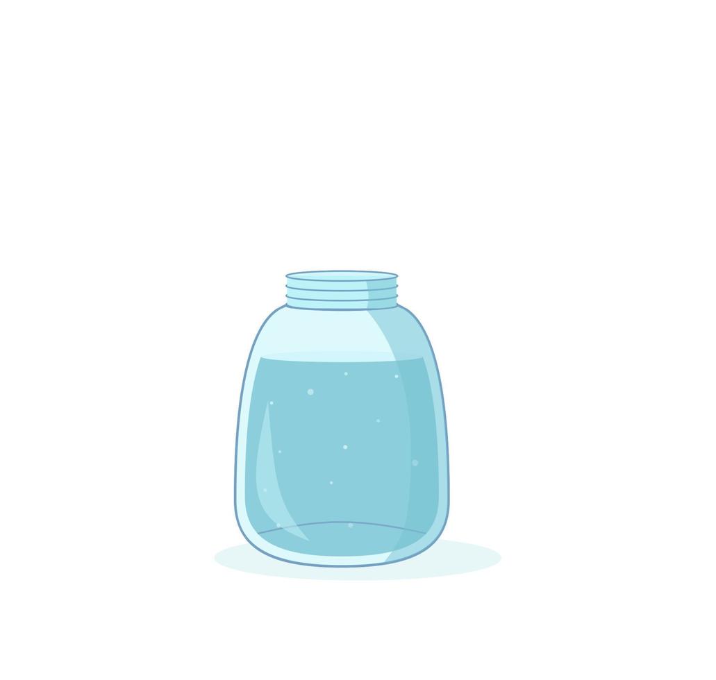 una lata de agua beber abundante agua. estilo de dibujos animados vector