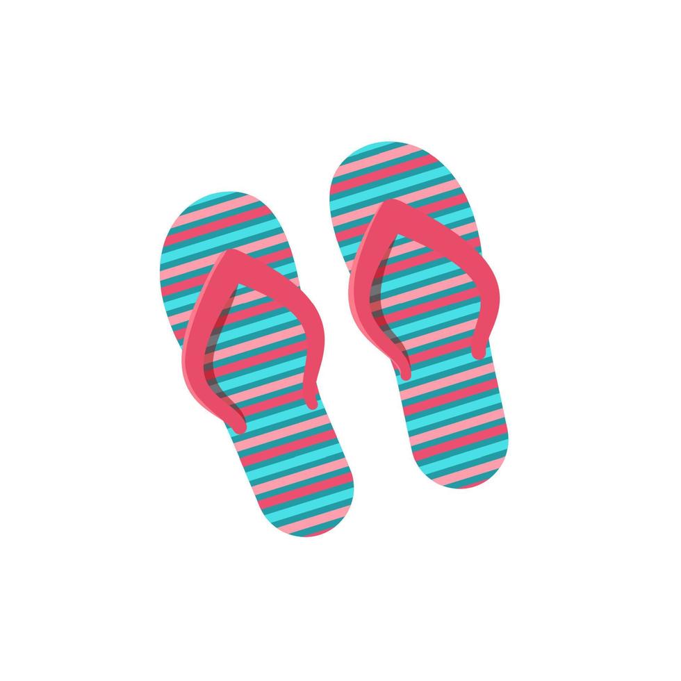 beach flip flops vector illustration cartoon style.