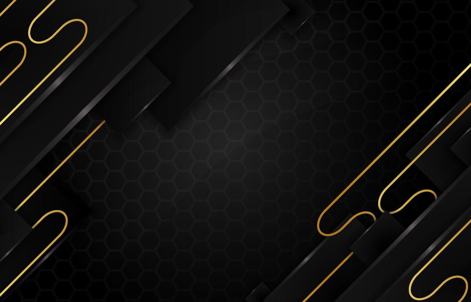 Black and Gold Abstract Background vector