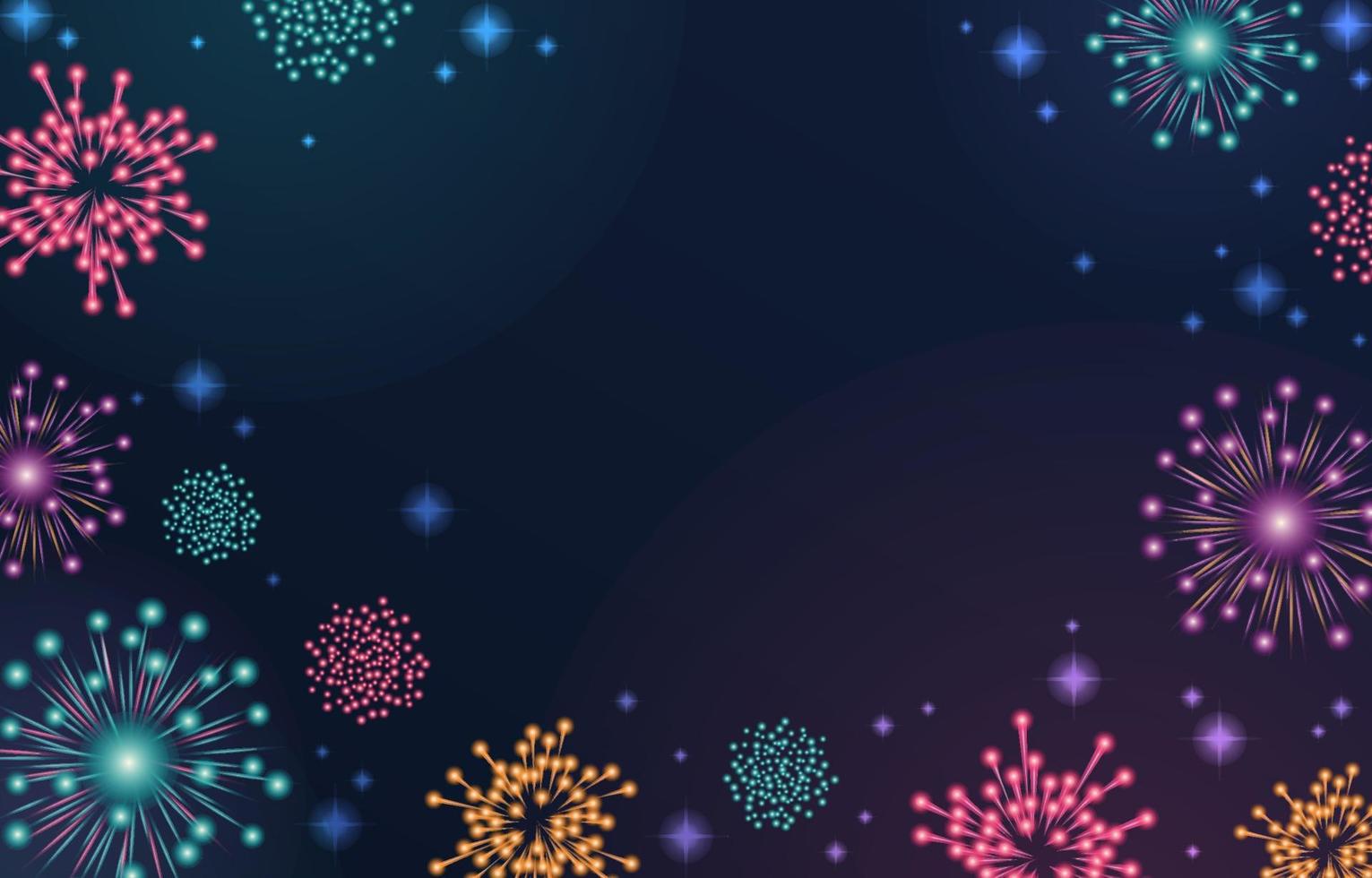 Beautiful Fireworks Background vector