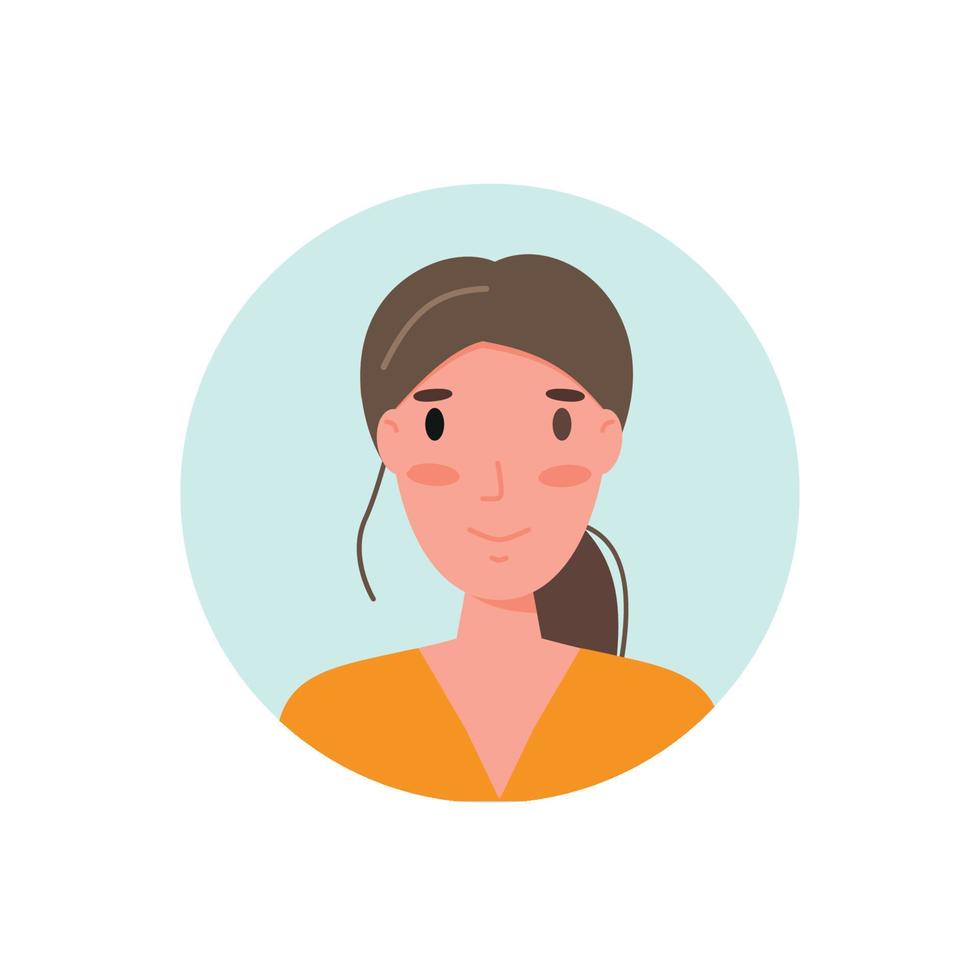 Avatar woman. Flat design people characters. Vector illustration eps 10