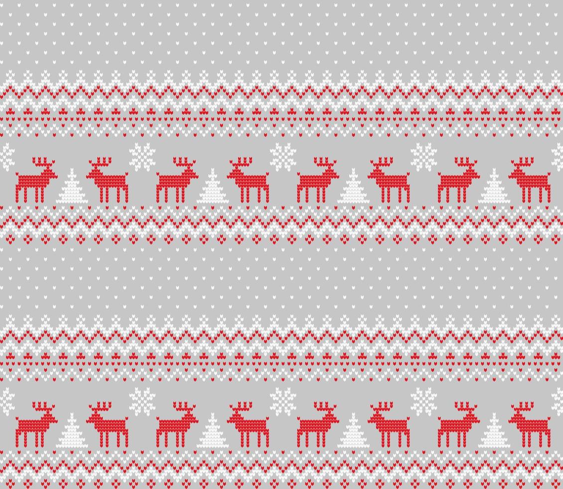 patrón de punto de navidad y año nuevo en buffalo plaid. diseño de suéter de punto de lana. papel de envolver papel estampado textil. vector