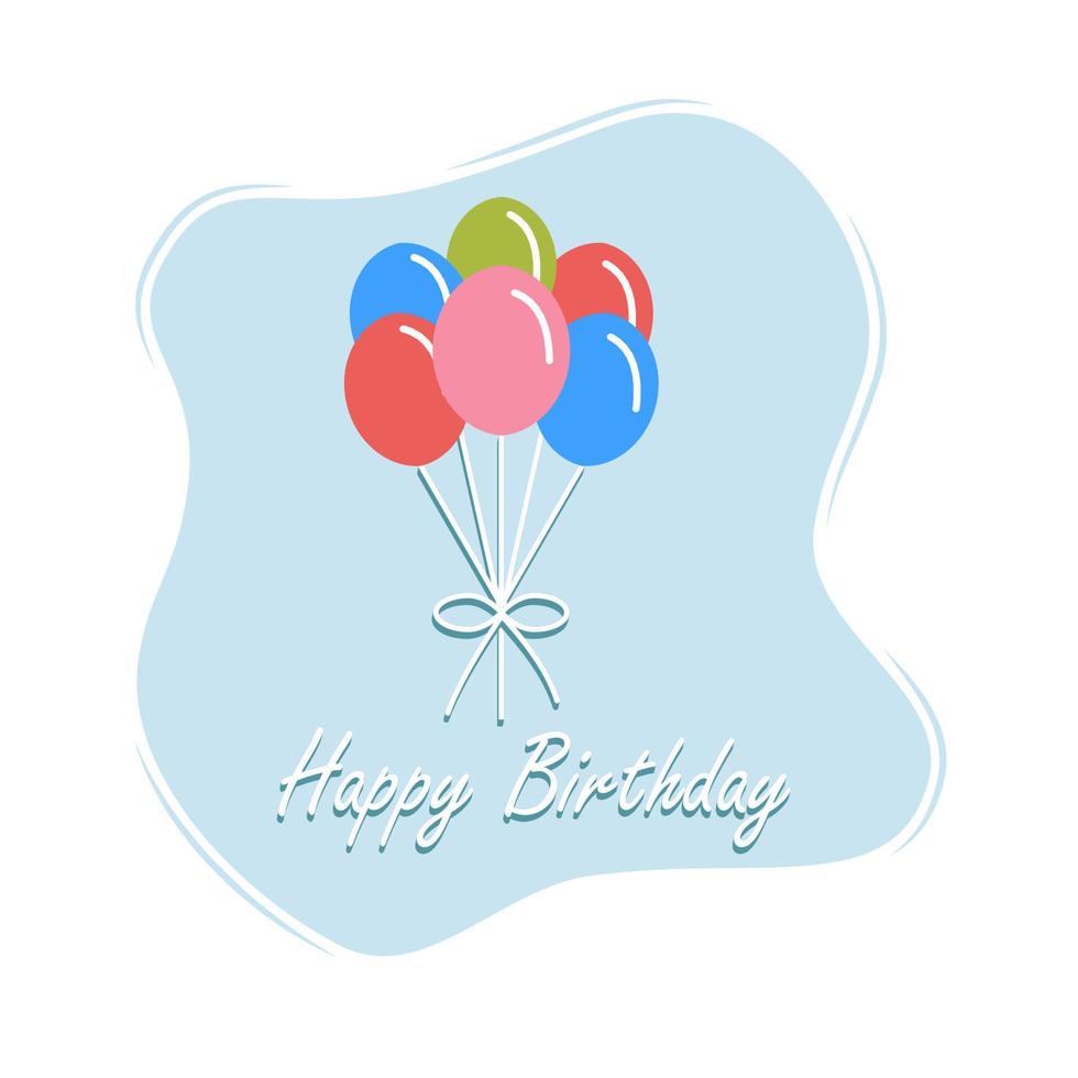 Festive vector greeting card Happy birthday new design.