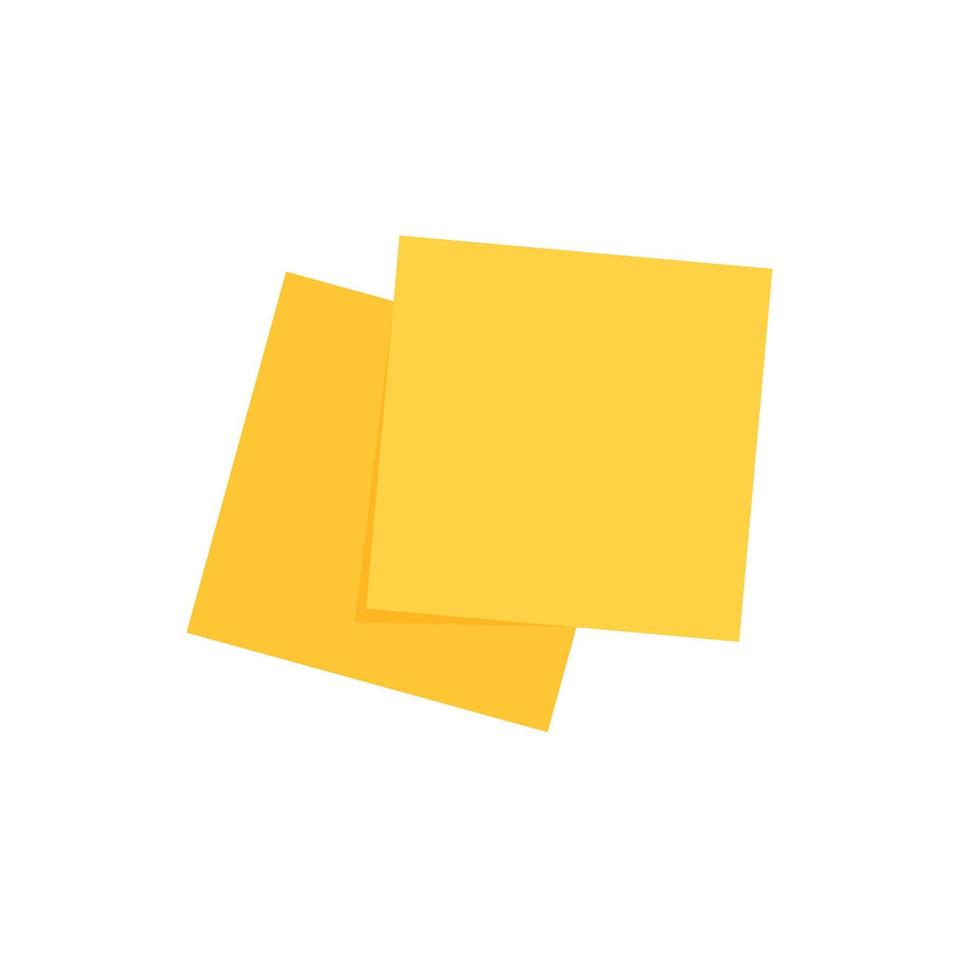 Vector yellow sticky note isolated on white background