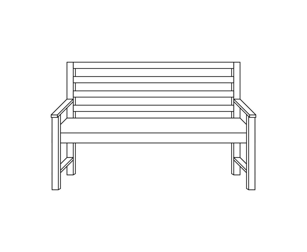 Vector sign of the bench symbol is isolated on a white background. bench  icon color editable. 9688628 Vector Art at Vecteezy