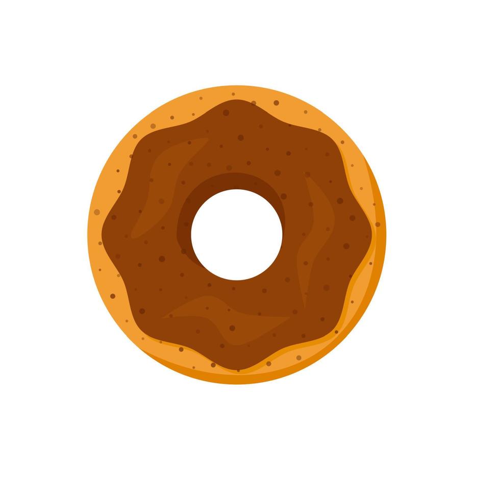 horneado de pasteles de donut, estilo de dibujos animados, aislado en fondo blanco vector