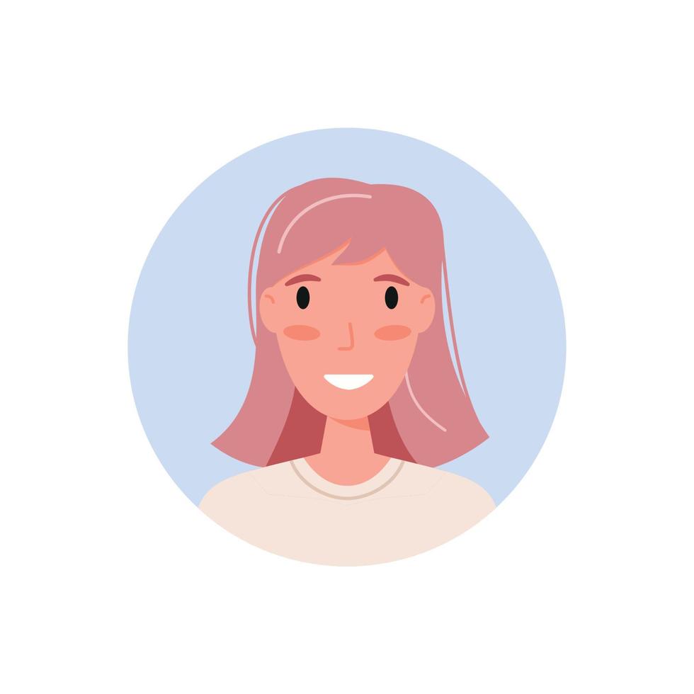 Avatar woman. Flat design people characters. Vector illustration eps 10