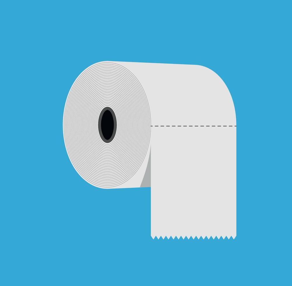 toilet paper flat vector color icon for apps and websites