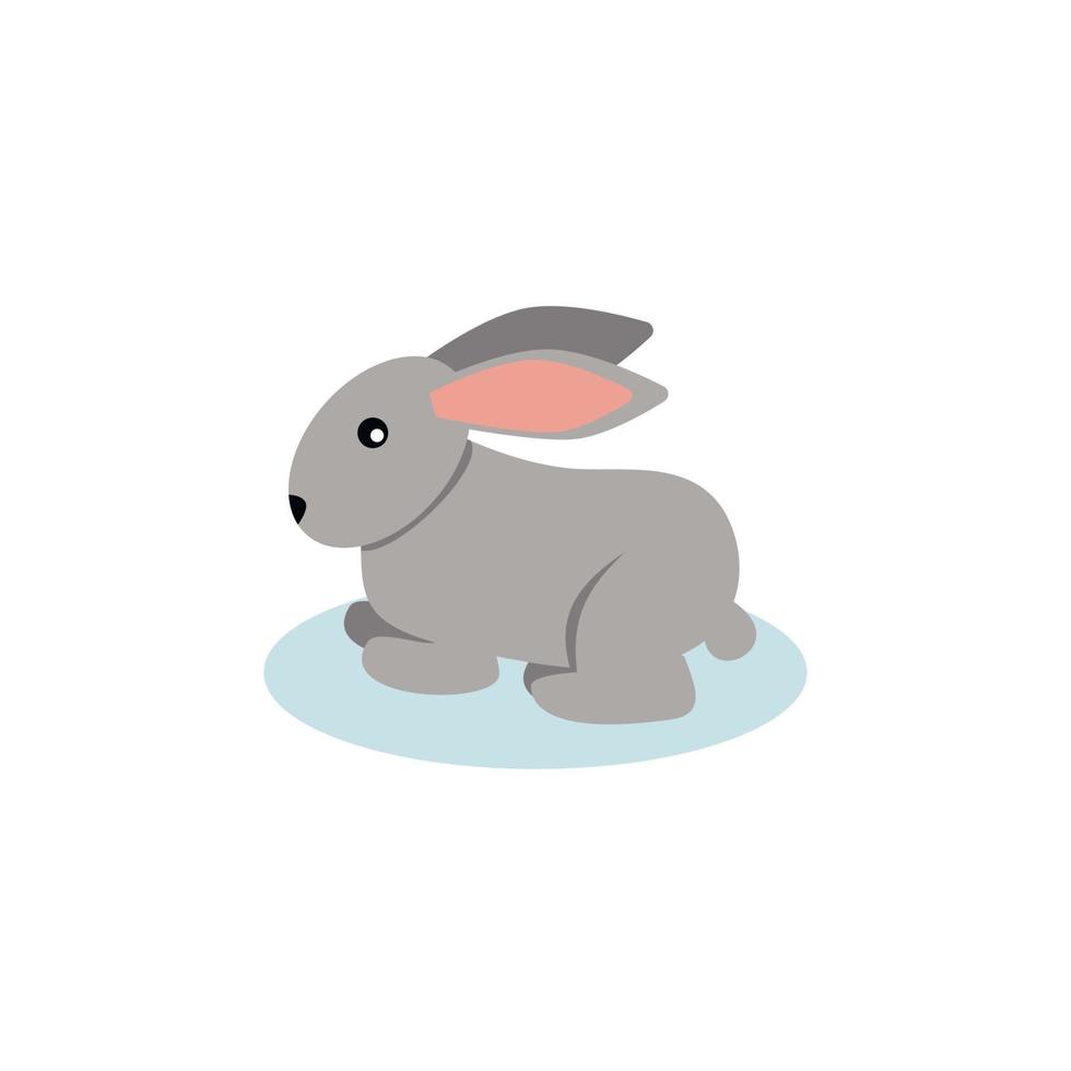 rabbit icon flat style on white background vector