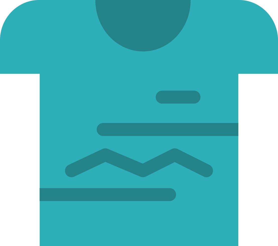 camisa camiseta tela uniforme color plano icono vector icono banner plantilla