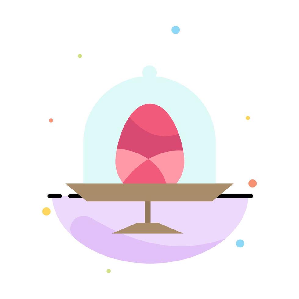 Disk Egg Food Easter Abstract Flat Color Icon Template vector