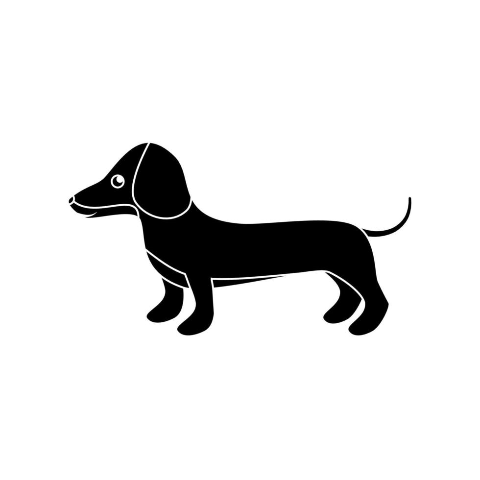 Vector illustration of dachshund for print and web design on a white background eps 10