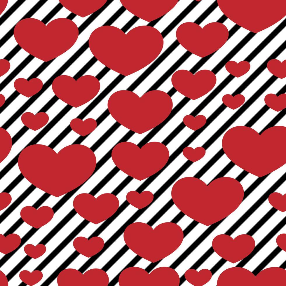 patrón de corazón transparente de vector para el día de san valentín