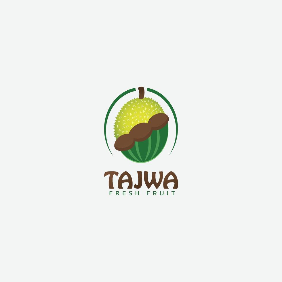 Fruits logo - Tamarind Jackfruit Watermelon Vector