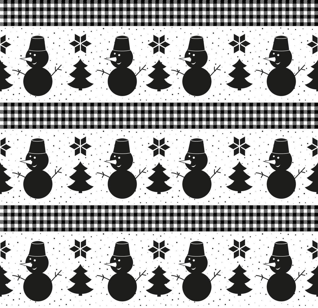 Christmas and New Year pattern at Buffalo Plaid. Festive background for design and print vector