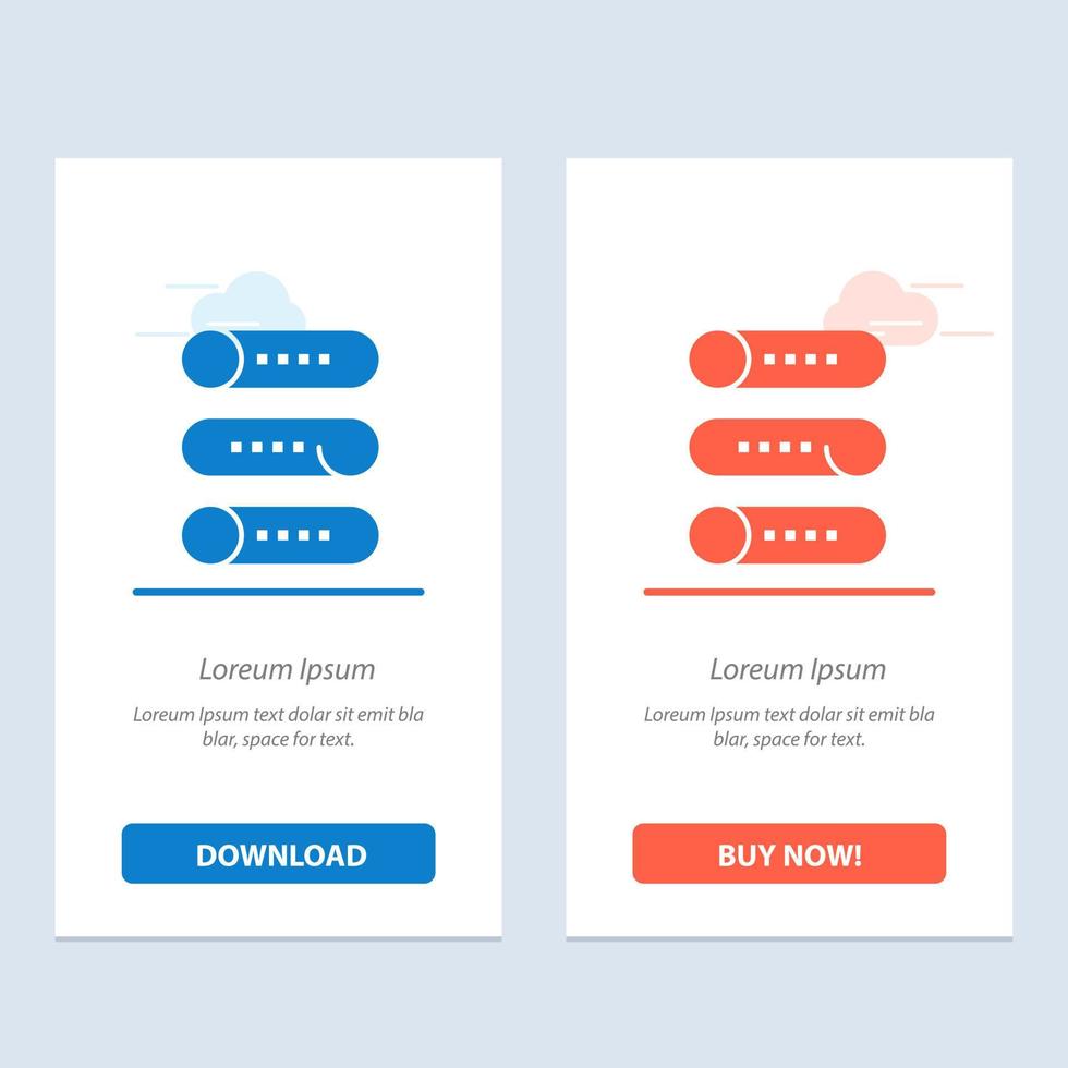 Setting Device Switch On Off  Blue and Red Download and Buy Now web Widget Card Template vector