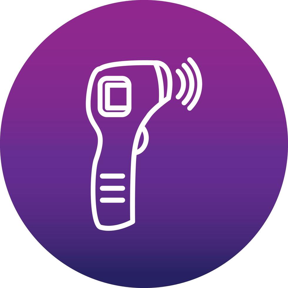 Thermometer Gun Vector Icon Design