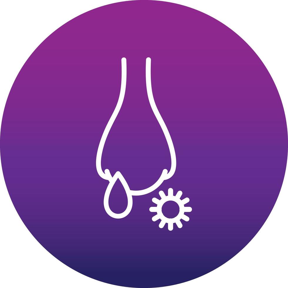 Nose Bleeding Vector Icon Design