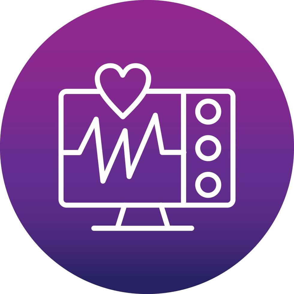 ECG Monitor Vector Icon Design