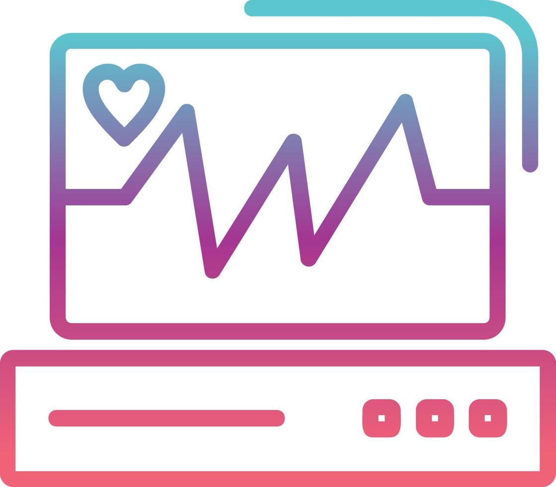 ECG Monitor Vector Icon Design