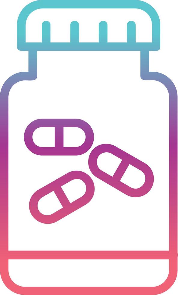 Pills Bottle Vector Icon Design